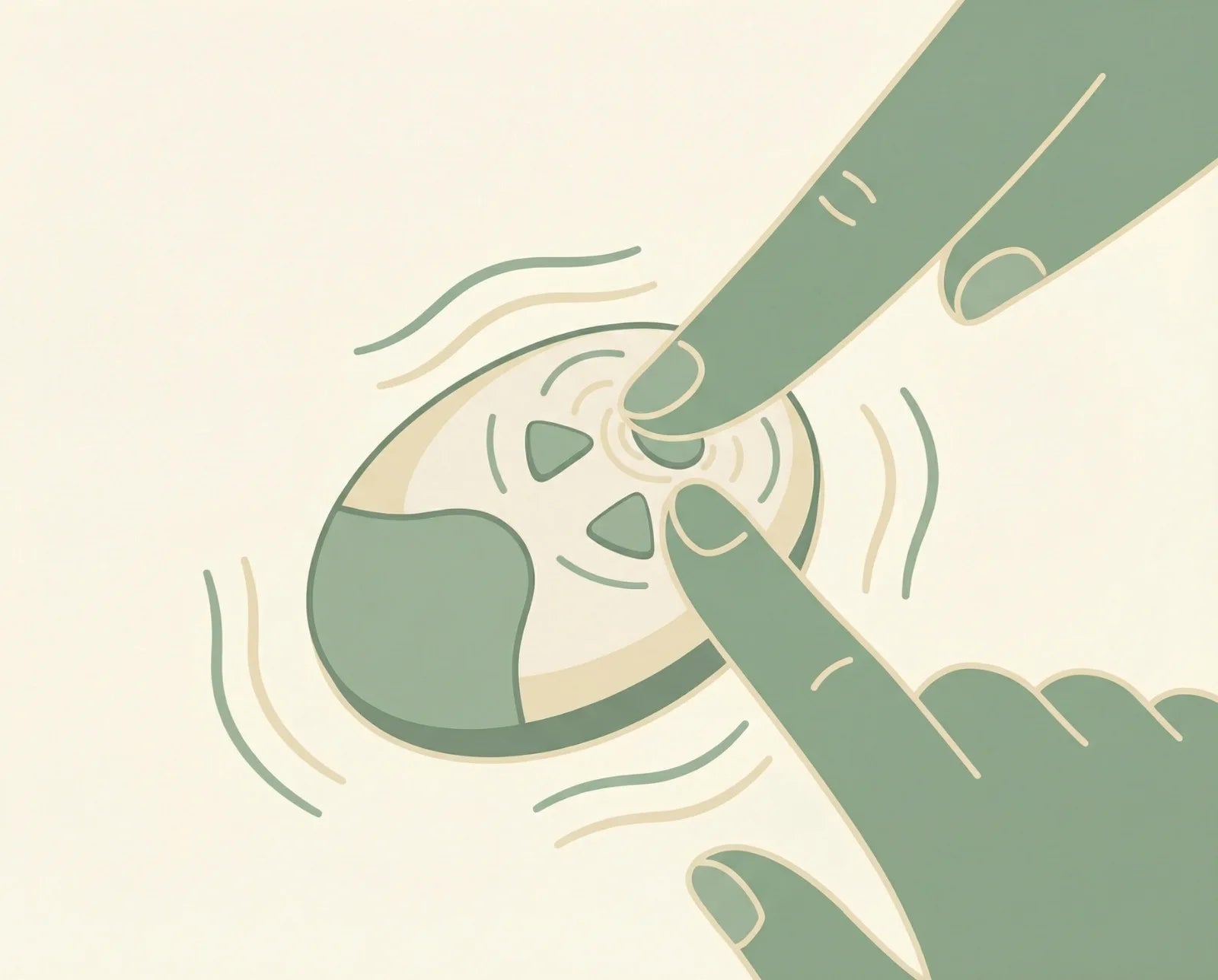 Krok 2: Włącz urządzenie jednym naciśnięciem przycisku — aktywują się delikatne impulsy